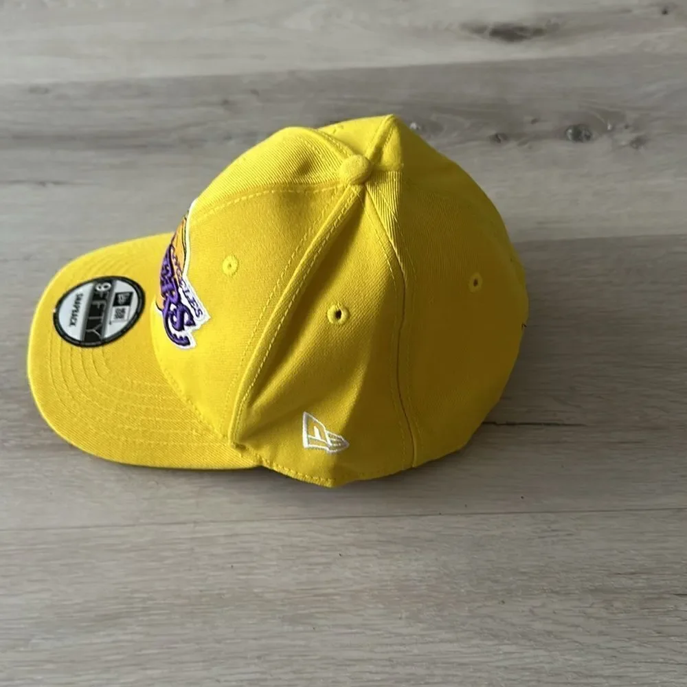 New Era Los Angeles Lakers Adjustable Hat Casual Yellow OS NWT